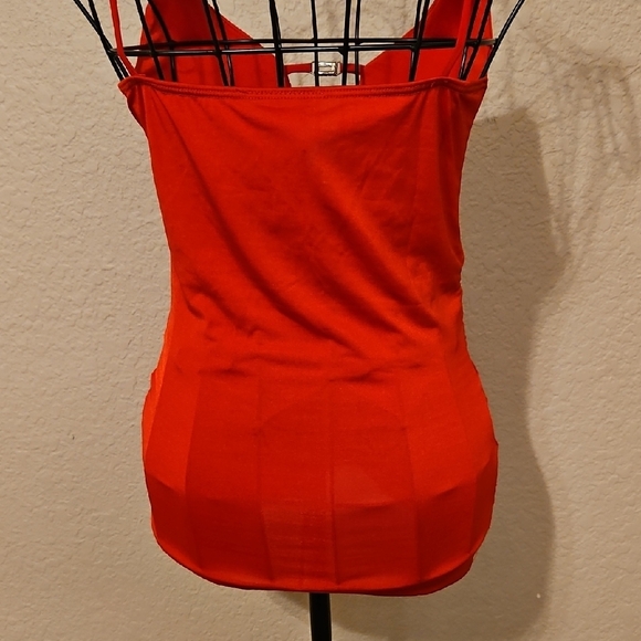 Body Central Bold Red Ruched Camisole - Picture 4 of 6
